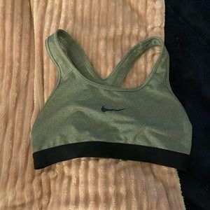 Grey Nike Pro sports bra